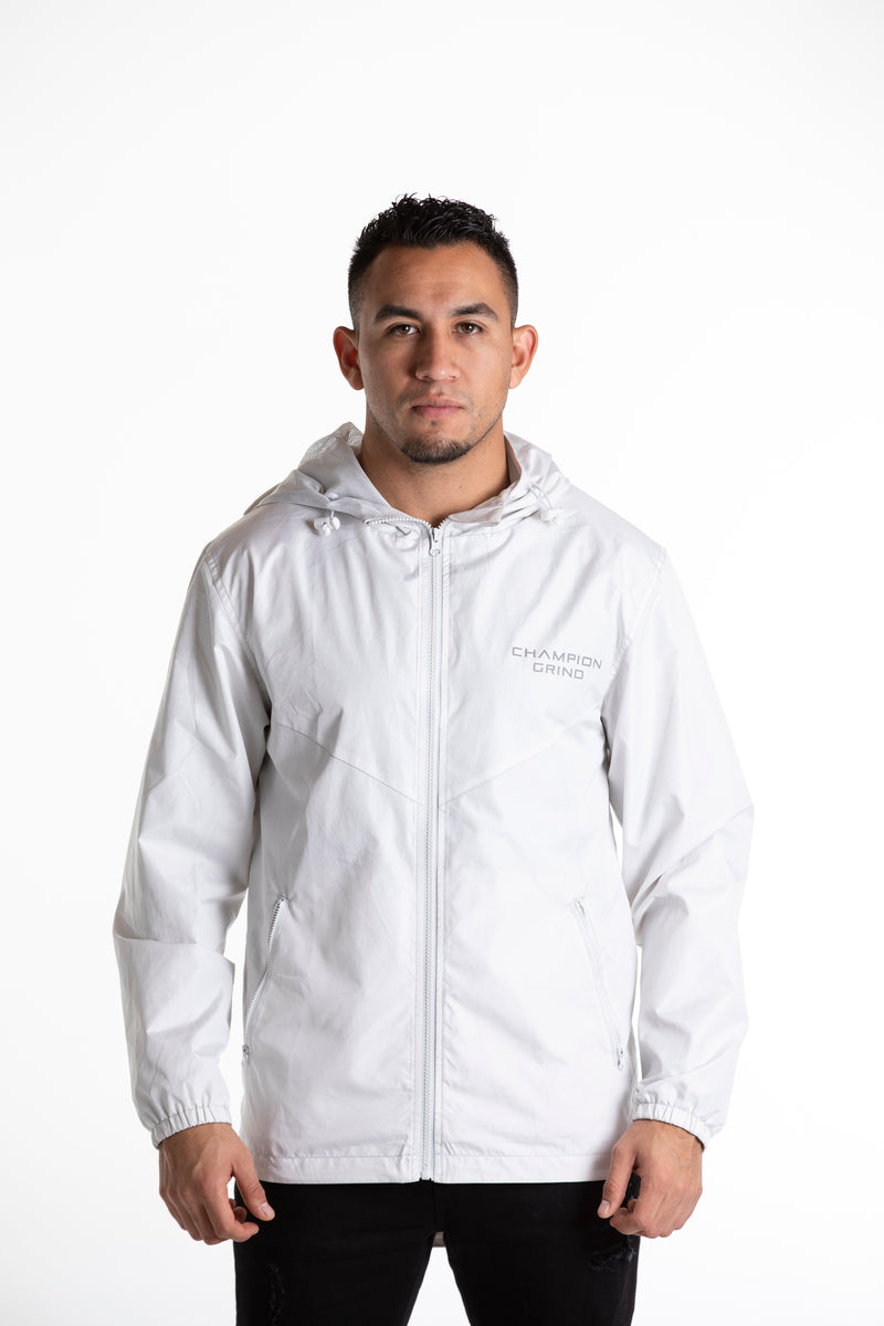 Champion on sale windbreaker white